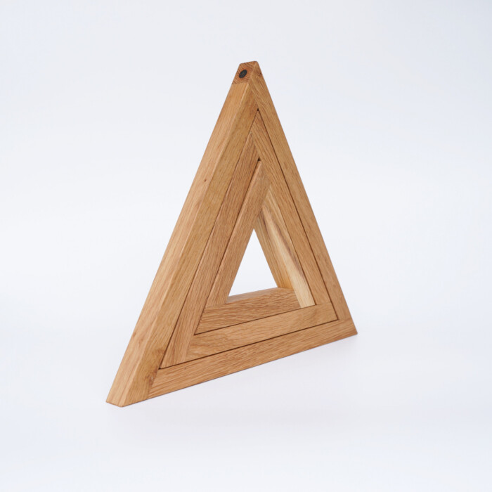 Wooden Triple Trivet Stand – Oak– sideways