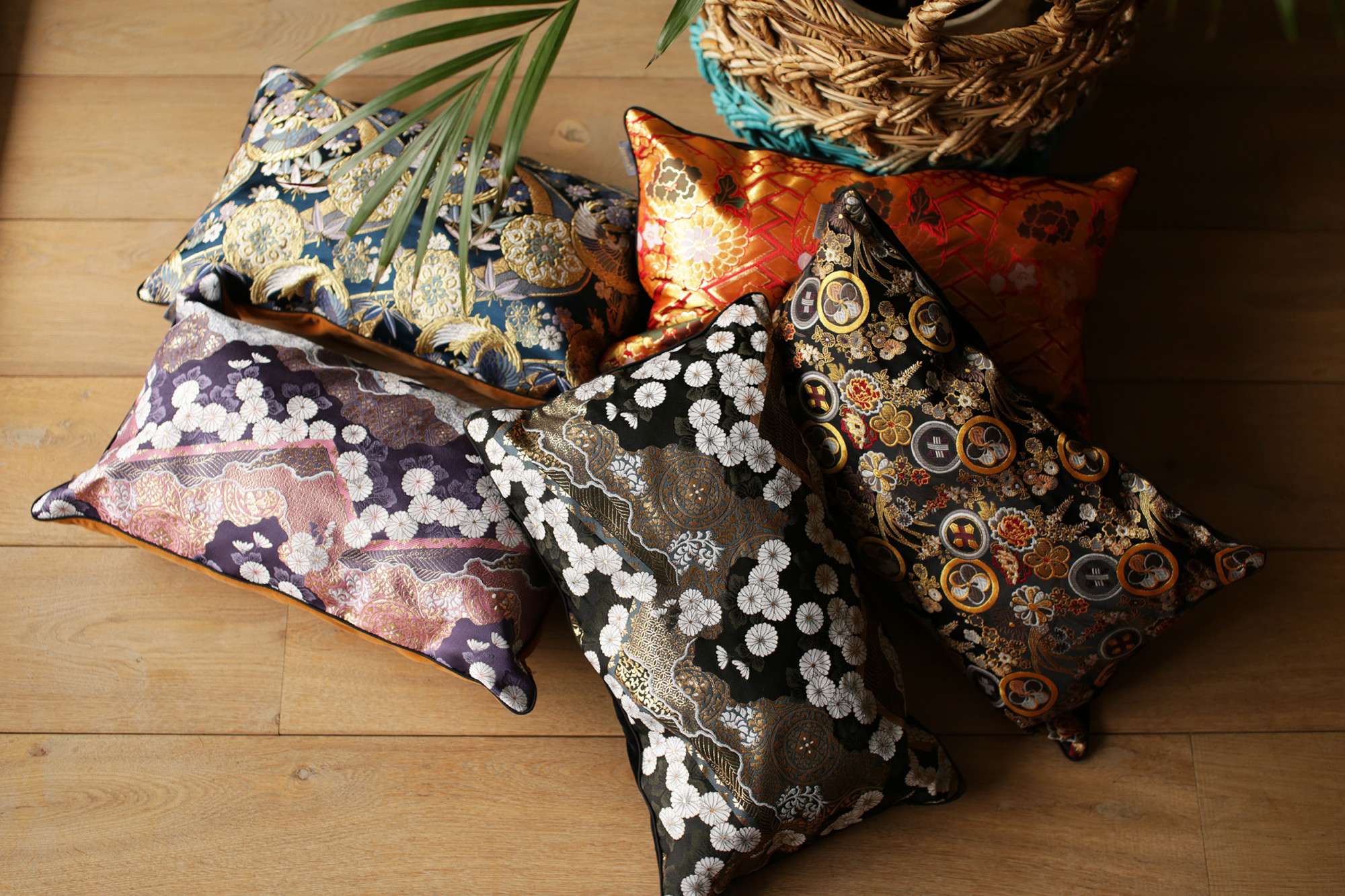 Japanese Kimono Silk Cushion Pillow Case luxury Limited Edition 1