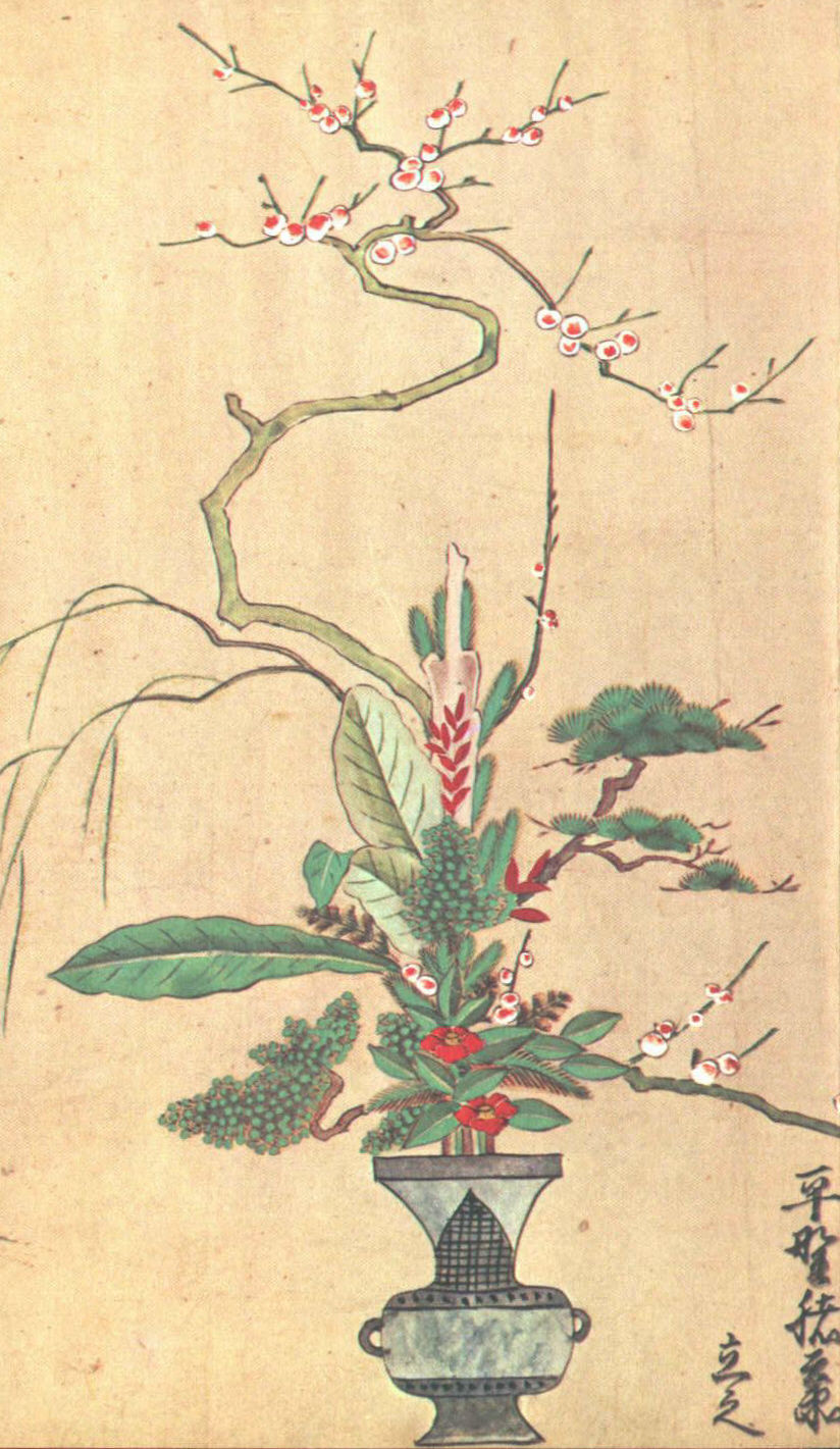 Hirozumi Sumiyoshi, Rikka, ca. 1700. Image via Wikimedia Commons``