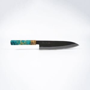 Mutsumi Hinoura Gyuto kurochi chefs knife 210mm Shirogami Kurouchi Custom Japanese Knife