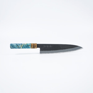 Mutsumi Hinoura Gyuto 210mm Shirogami Kurouchi Nashiji Custom Japanese Knife