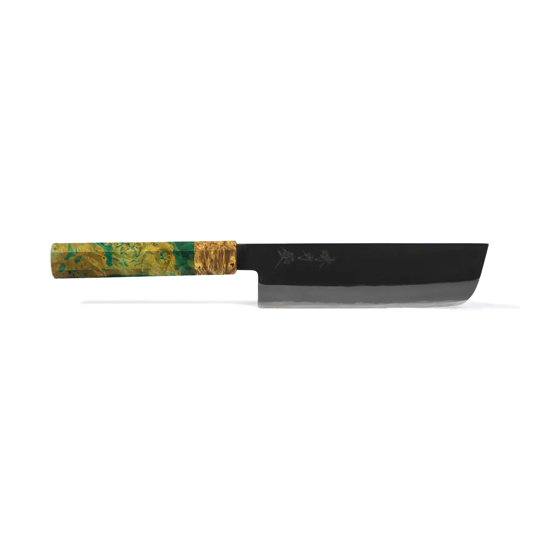 Mutsumi Hinoura Nakiri 165mm Shirogami Kurouchi Custom Japanese Knife