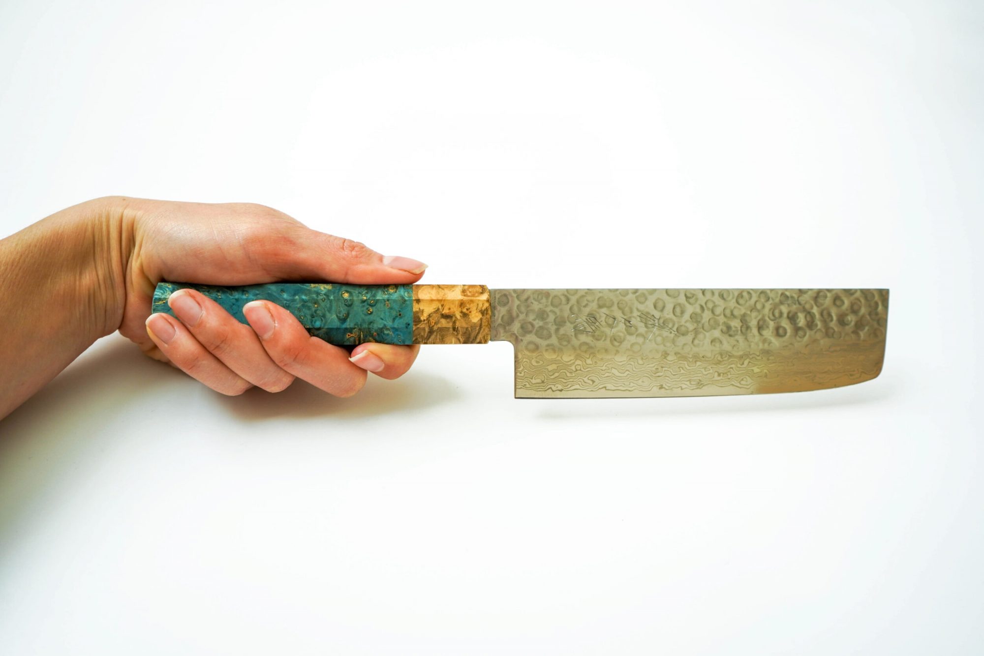 Signature Japanese Kitchen Knives by Sakai Kyuba - Nakiri Veggie Knife 160mm Blue