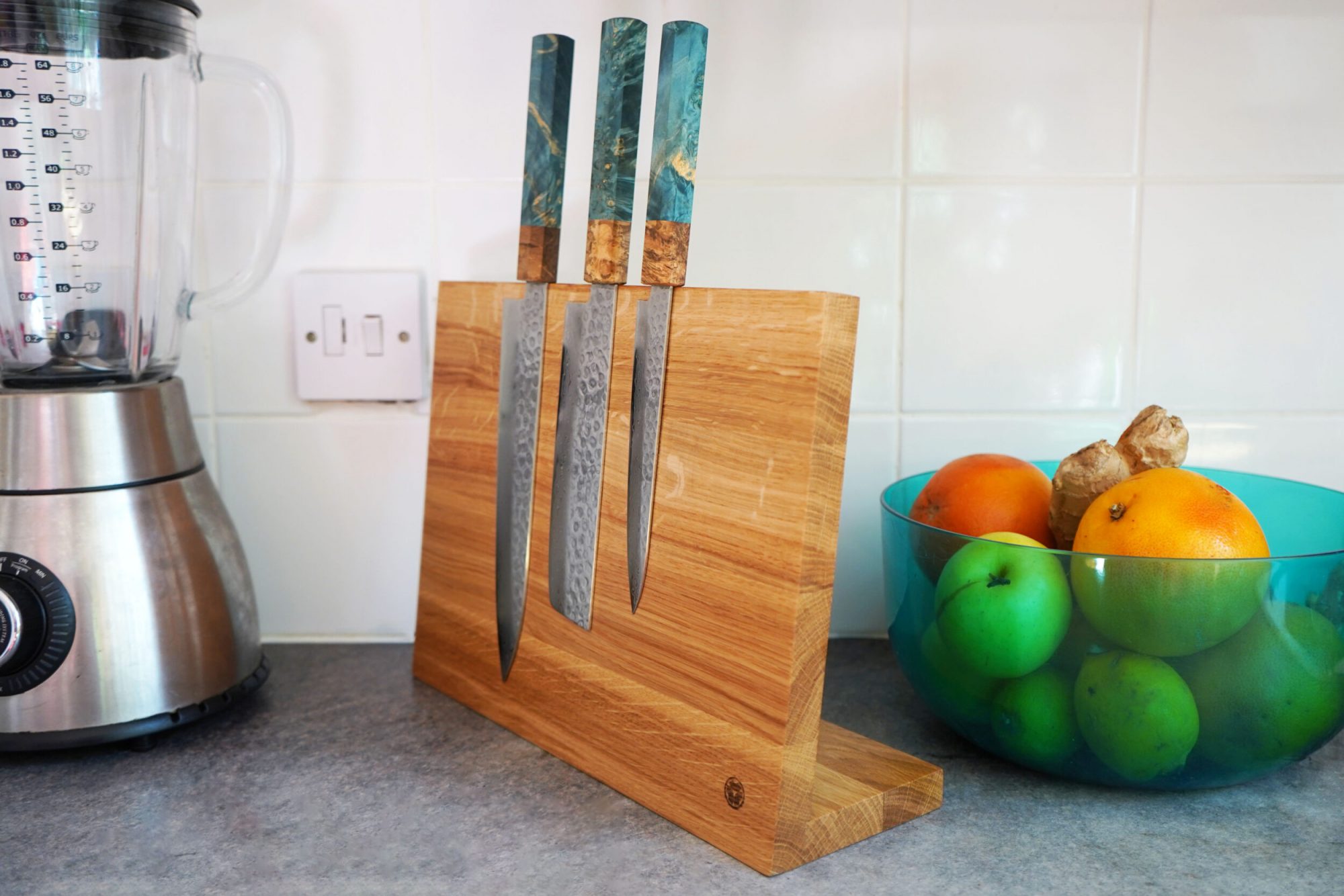 magnetic knife wooden stand