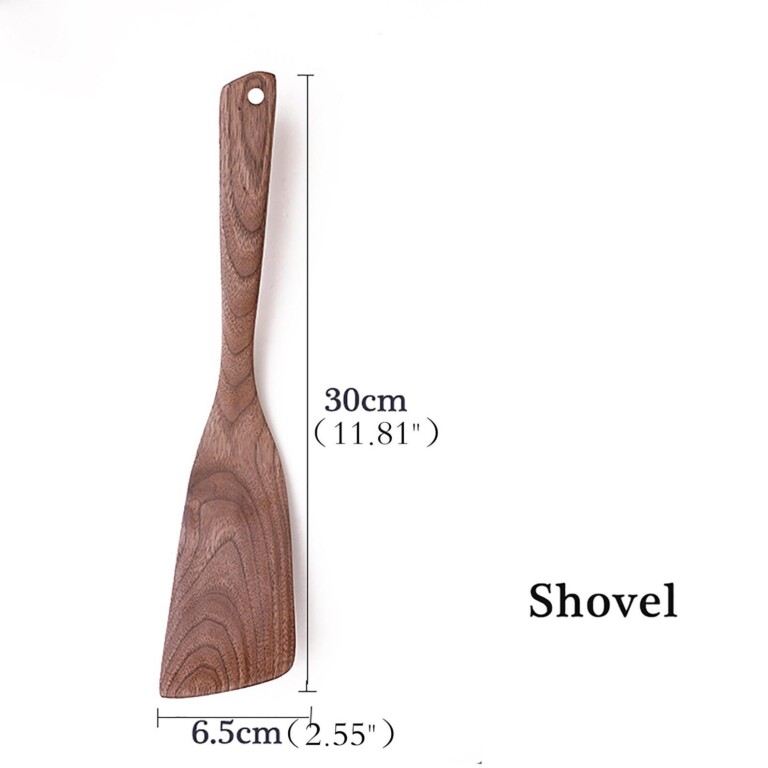 Dark Walnut Kitchen Utensils 6 Pieces Set Oishya   Walnut Set Set Shovel 768x768 