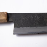 mutsumi hinoura gyuto detail kurouchi nashiji blade end