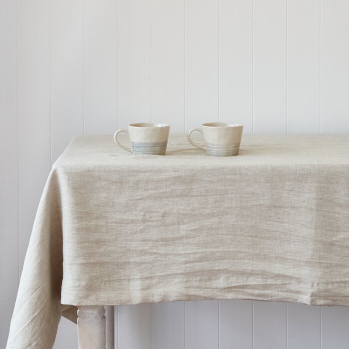 Stone-Washed Pure Linen Tablecloth Assorted Colors 2 Large Sizes to  Choose 