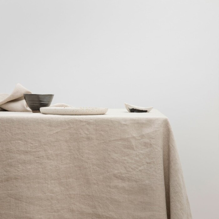 prewashed linen tablecloth