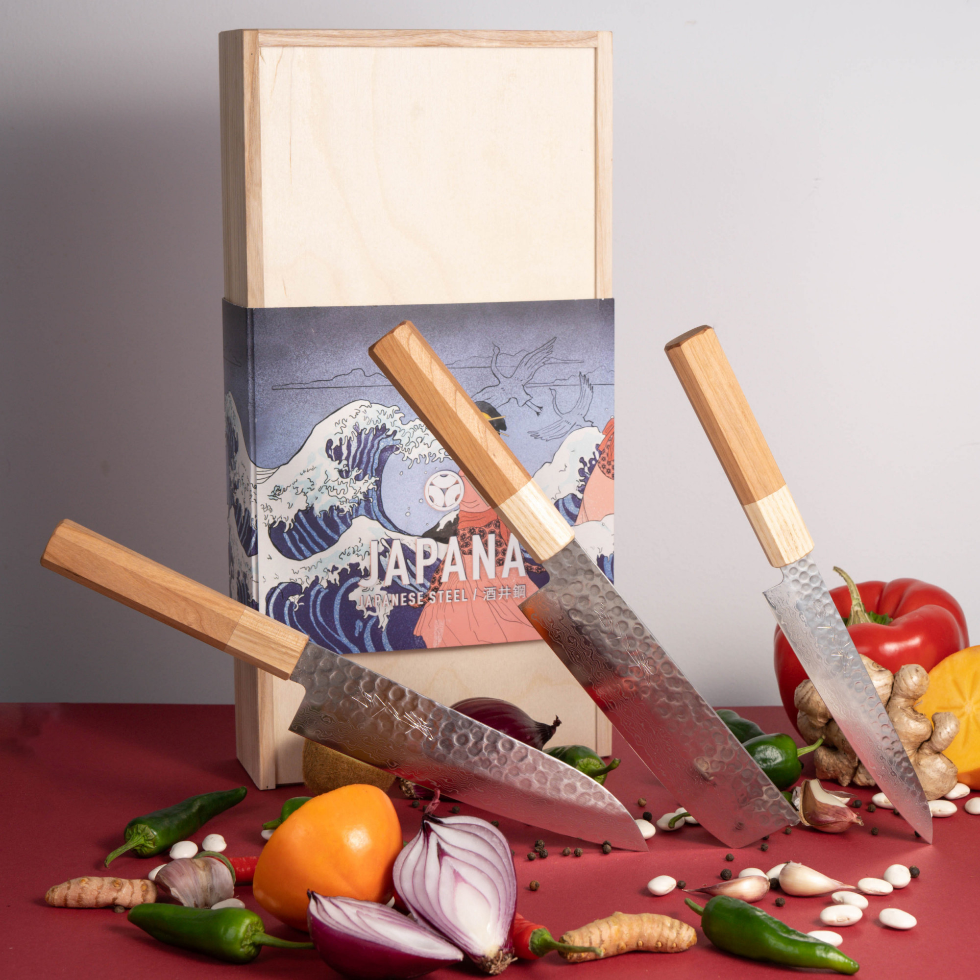 sakai kyuba cutting lifestyle japanese knife in the kitchen cut vegetables daily chefs knife japanese knife high quality premium knives with packagin onna buggeisha