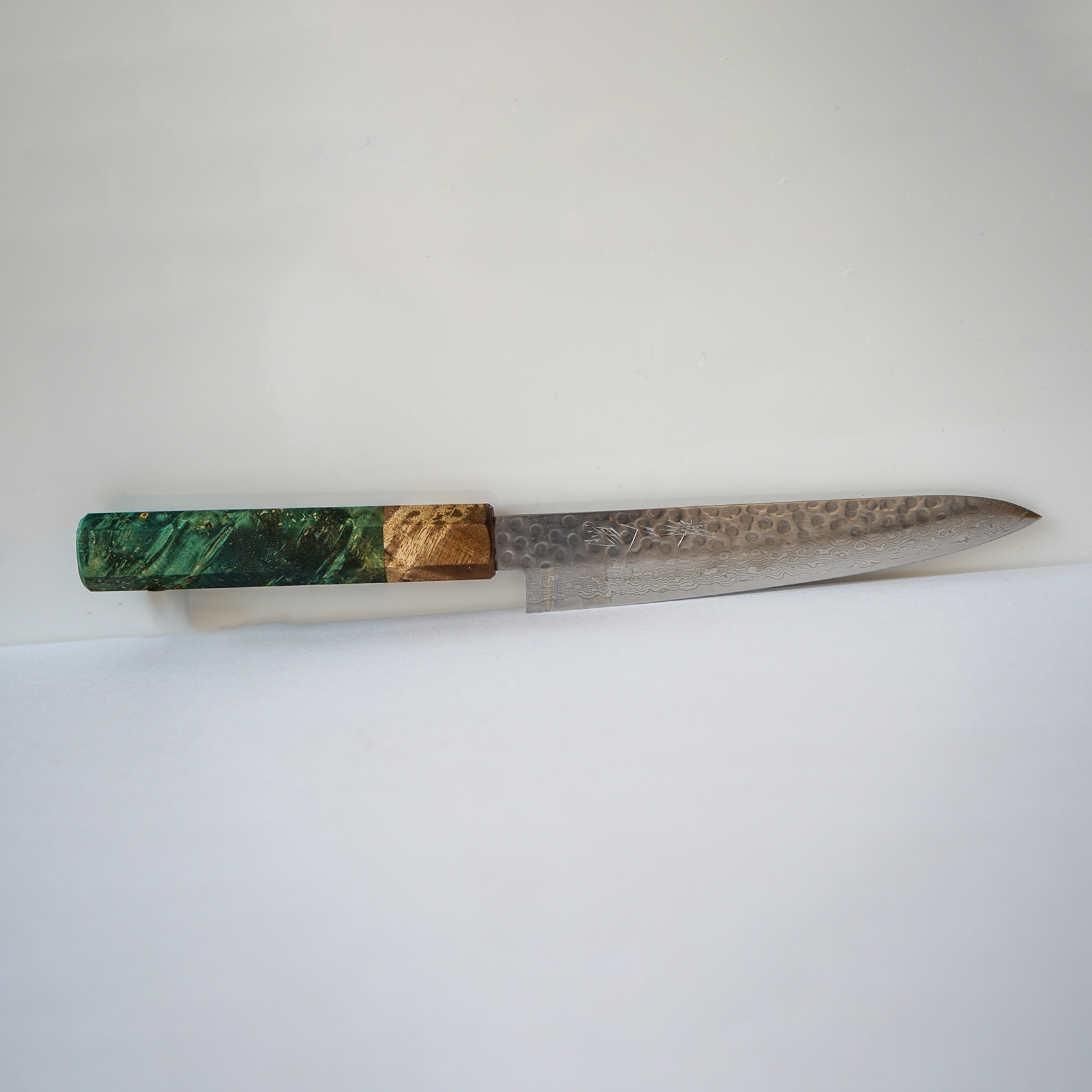 Sakai Kyuba – Paring Knife – The Petty with Olive Green handle on white background