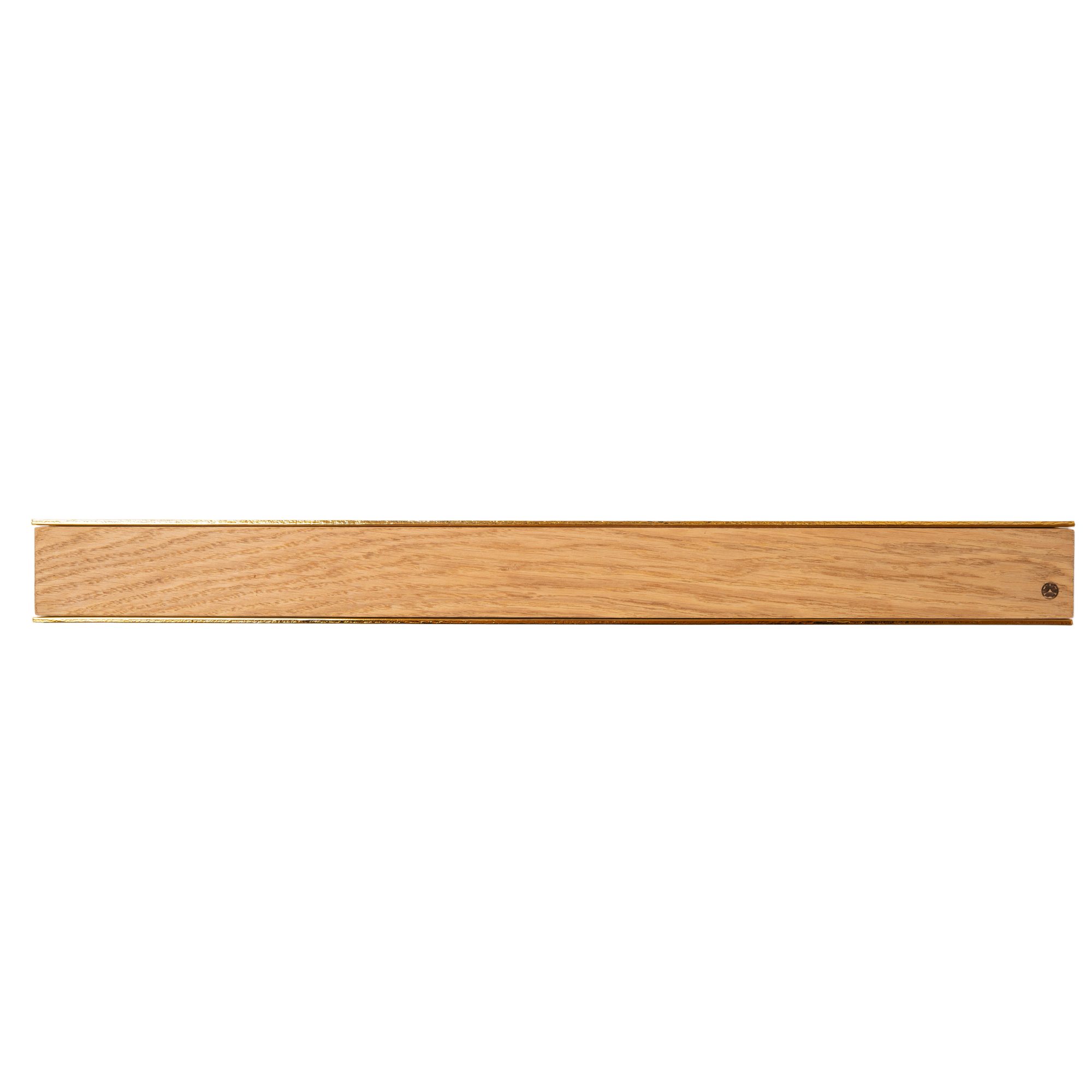 Wall Mounted Magnetic Wood Knife Rack – Brass Oak 50cm