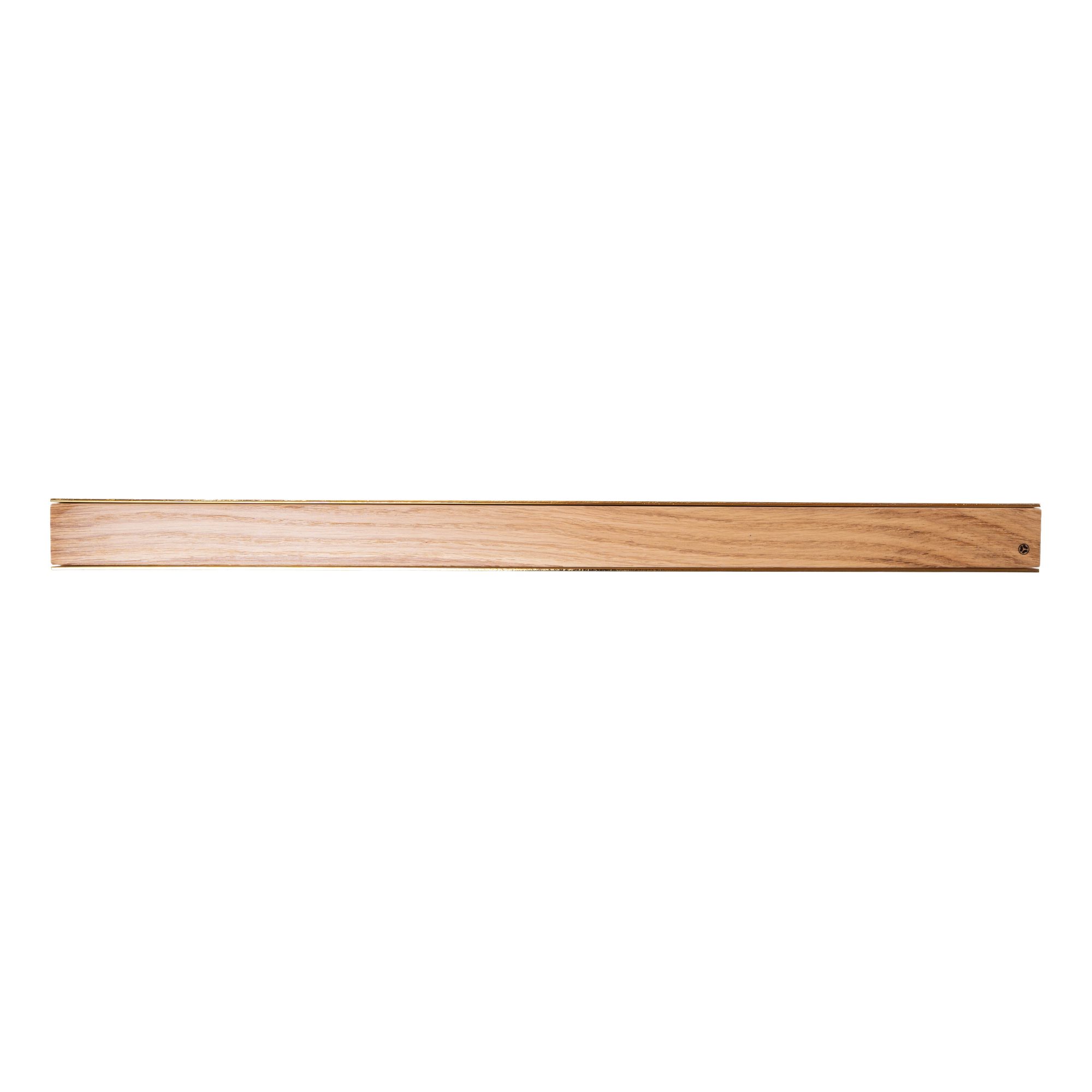 Magnetischer Holz-Messerhalter für die Wandmontage - Eiche Messing 70cm