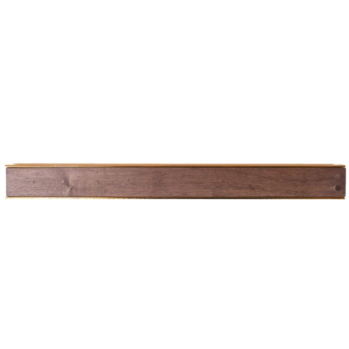 Wall Mounted Magnetic Wood Knife Rack – Brass Walnut 50cm