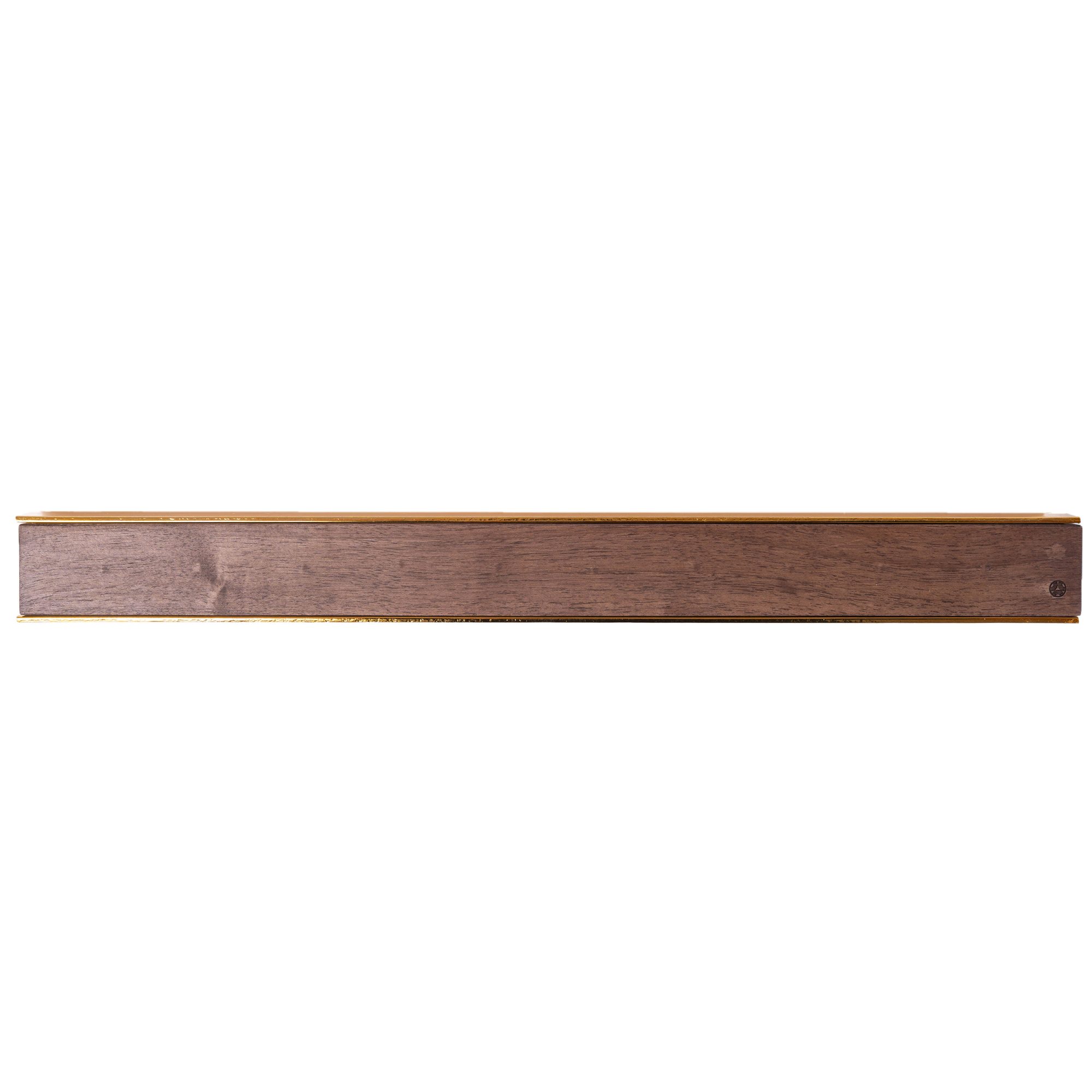 Magnetischer Holz-Messerhalter für die Wandmontage - Messing Walnuss 50cm