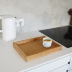 Small Oak Tray on kitchen countertop