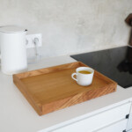 Medium Oak Tray on kitchen countertop