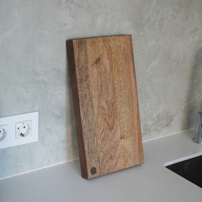 Dark Walnut kitchen cutting board vertically