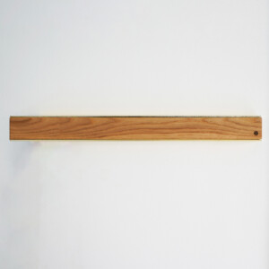 Wall Mounted Magnetic Wood Knife Rack - Oak Brass 50