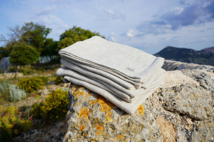 Linen Tablecloth Stonewashed – Natural, in nature