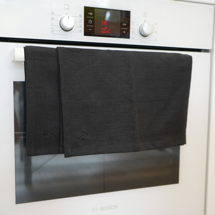 Küchenwäsche 6er Set Geschirrtücher - Off Black - auf Backofen