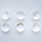 Kintsugi Collection Fine Bone China Porcelain Soup Plates – Set Of 6- White background