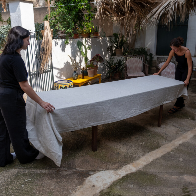Stonewashed Linen Tablecloth