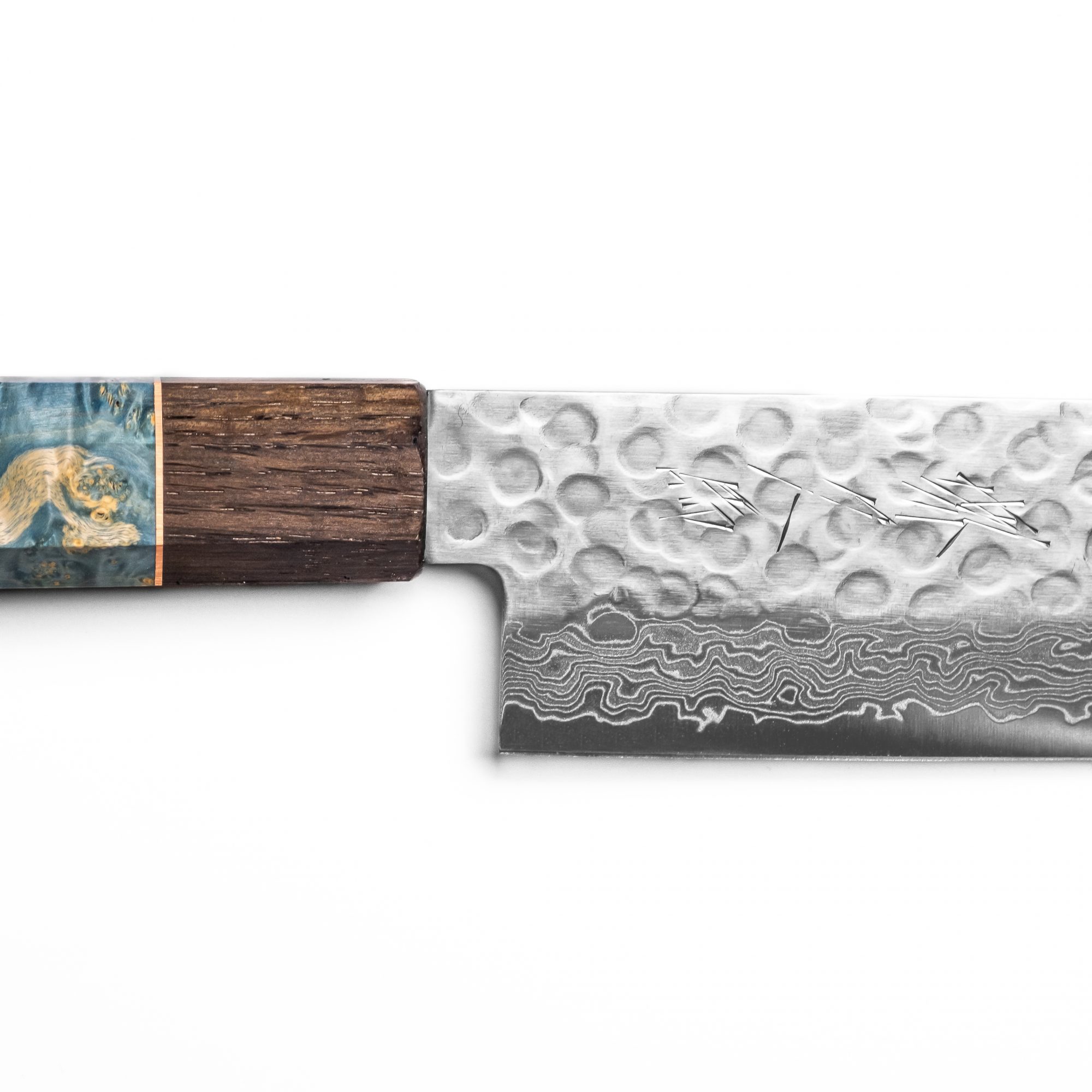 Sakai Kyuba The Knife Blade Engraving Japanese – Mediterranean Blue