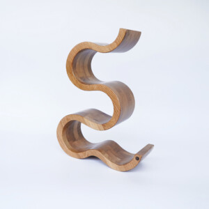 Wooden Wine Rack x 5 Bottles The Wave – Oak