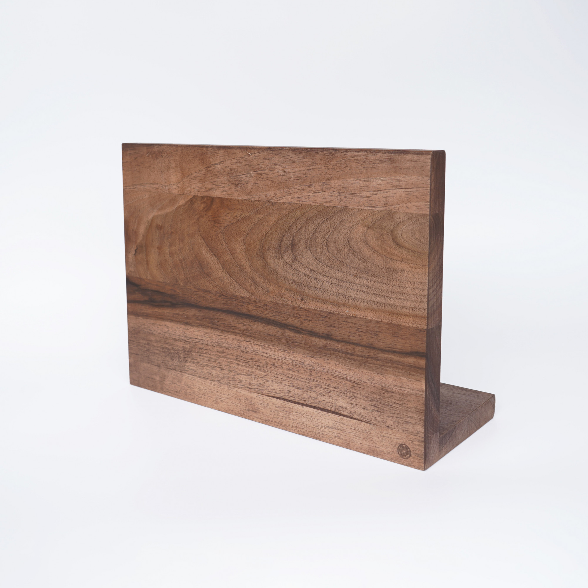 Wooden Magnetic Knife Stand Block, Walnut