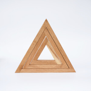 Wooden Triple Trivet Stand: Oak