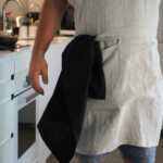 Man wearing Kitchen Apron in natural, hanging kitchen towel