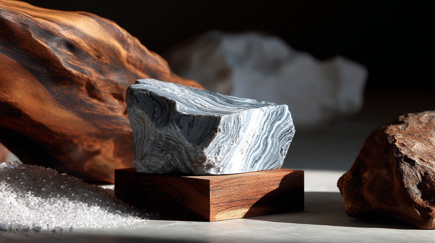 iron_metal_raw_piece_porcelain_stone_walnut_wood