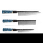 Seki Kyuba RYU SET Gyuto Nakiri Petty Mediterranean Blue